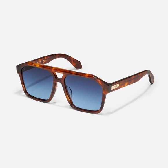 New QUAY (The SZA Edit) Soundcheck Unisex Brown Tort/Navy Blue Sunglasses - Picture 5 of 8